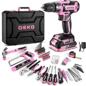 DEKOPRO Pink Drill Tool Kit Set