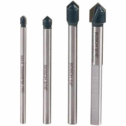 BOSCH GT2000 4-Piece Carbide Ceramic and Tile Drill Bit Set